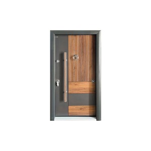 Porte de sécurité en métal à grain de bois SFA 028, anti-effraction, porte d'entrée commerciale - Product Image 5