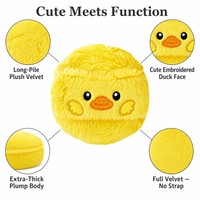 JLY Houpette à poudre en forme de canard de dessin animé mignon, en velours à poils longs brodé, pour poudre libre, logo personnalisé, OEM ODM, outil de maquillage, cadeau