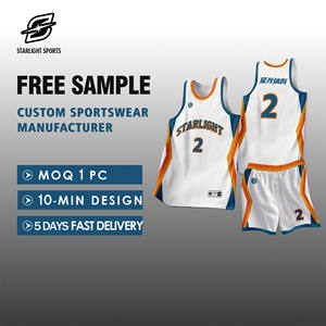 Camiseta de Baloncesto Starlight Sports 1 para Hombre, Camiseta Bordada de Baloncesto Reto, Transpirable, Talla Grande en Existencia - Product Image 1