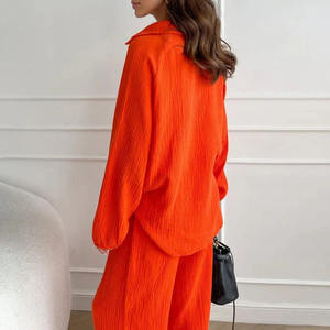 Completo Casual con Top a Maniche Lunghe e Pantaloni Dritti con Coulisse, Logo Personalizzabile, Produzione Diretta - Product Image 6