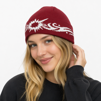 Gorro de Punto Jacquard de Alta Calidad, Transpirable, con Diseño de Anime Vintage, Gorras con Logotipo Personalizado, Gorro de Diseñador Premium al por Mayor