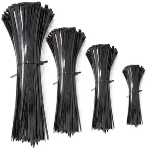 Black Adjustable High-quality Nylon Cable Ties Easy To Use
