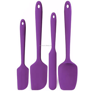 Ensemble <span class=keywords><strong>de</strong></span> spatules flexibles en silicone <span class=keywords><strong>de</strong></span> qualité alimentaire résistant à <span class=keywords><strong>la</strong></span> chaleur antiadhésif écologique cuisine cuisson grattoir pâtisserie - Product Image 3