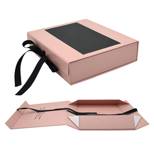 Hair Bundles Packaging Oppbag+pe+foam+carton Hair Box Custom Hot Stamping Cardboard Hair Bundles Packaging Box Hair Extension Wig Magnetic Gift Box With Ribbon For Wig Accessories