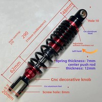 Kit de mise à niveau d'amortisseurs : Amortisseurs hydrauliques à double tube avec embouts en aluminium CNC et amortisseur arrière premium pour Yamaha Majesty 400