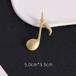 Broche harpe minimaliste pour robe or Note de musique Badge Octave broches pour étudiant sac à dos décoration - Product Image 6