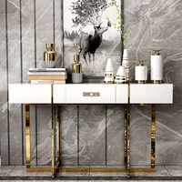 Table console de luxe moderne avec miroir, prix d'usine