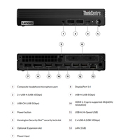 Lenovo-Mini PC de escritorio ThinkCentre M70Q Gen5 Intel Core, 8GB, DDR5, 256GB, SSD Intel Q670, Wi-Fi 6E 1L, para negocios