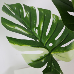 Plantes artificielles en plastique, vert Monstera, maison, jardin, salon, <span class=keywords><strong>chambre</strong></span> à coucher, balcon, décoration, plantes en plastique Tropical - Product Image 3