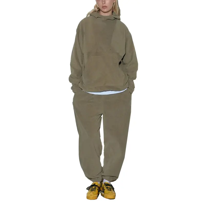 High Quality OEM Fashion Casual Loose Cotton Unisex Style Basic Hoodie Sweatpants And Hoodie Set