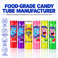 Tube d'emballage en aluminium et plastique haute barrière, impression UV personnalisée, bouchon à vis, conteneur de qualité alimentaire pour confiture, sauce, bonbons
