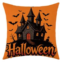 Housse de coussin d'Halloween, nouvelle collection, très populaire, en lin, drôle et décorative pour canapé