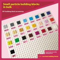 OEM 100g kreatif DIY titik tunggal teka-teki batu bata edukasi blok plastik Set Model mainan mosaik 1x1 Pixel blok piksel tunggal