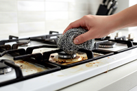 Éponge à récurer en fil d'acier inoxydable durable de haute qualité, personnalisable, marque Anber, forme boule, pour usage en cuisine, prix usine