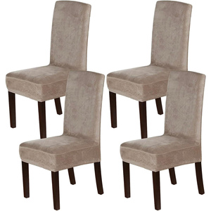 Thick Luxury Customized Dining Chair <b>Covers</b> Velvet Polyester <b>Stretch</b> Soft & Comfortable Custom Logo - Product Image 1