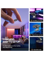 Mini caméra puissante avec vision nocturne et détection de mouvement - Caméra de sécurité portable pour la surveillance à domicile et des véhicules