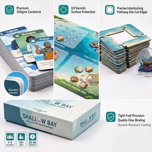 Shallow Bay Pearl Fishery Marine Rangers Cooperative Board Game Carrom Table Game Educational Family Fun Gift Box <b>Set</b> - Product Image 3