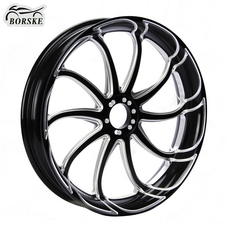 Forging wheel aluminum alloy dual disc rotors refitted 18 21 23 26 inch motorcycle wheel rim for Harley Davidson