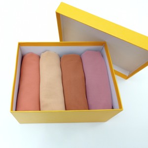 Malaysia Indonesia Soft Morandi Color Voile Breathable Perennial <strong>Hijab</strong> <strong>Set</strong> Hot Selling <strong>Gift</strong> Box Customizable for Muslim - Product Image 4