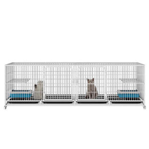 <span class=keywords><strong>Cage</strong></span> en fil métallique à superposer, <span class=keywords><strong>Cage</strong></span> de luxe modulable, présentoir à mailles, magasins pour animaux de compagnie, <span class=keywords><strong>Cage</strong></span> pour élevage de chats - Product Image 2