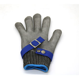 Gants <span class=keywords><strong>de</strong></span> ferme en acier, <span class=keywords><strong>pour</strong></span> couper la viande, manicle en maille d'acier résistants aux coupures, antirouille, fil métallique, <span class=keywords><strong>pour</strong></span> la pêche - Product Image 4