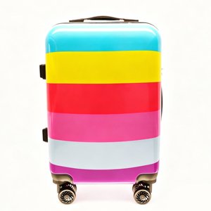 Valises rigides en PC à roulettes, ensemble de 2 pièces, motif arc-en-ciel, approvisionnement en gros, auditées BSCI, vente directe usine - Product Image 1