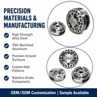 Composants de boîte de vitesses planétaire de robot CNC de précision avec bride et trous de montage, pièces usinées CNC personnalisées OEM ODM