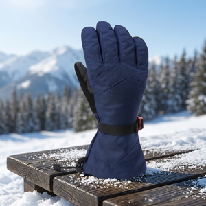 Guantes de esquí de poliéster con dedos separados, impermeables, aislados, para snowboard, deportes de nieve, con cierre de gancho y bucle, protección para manos al aire libre - Product Image 4