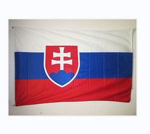 <span class=keywords><strong>Drapeau</strong></span> national <span class=keywords><strong>slovaque</strong></span> et de Slovaquie à double face en polyester 100D de 3x5 pieds - Product Image 2