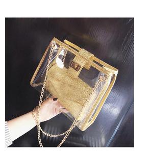 PVC trasparente Oro <span class=keywords><strong>Argento</strong></span> Catena Master Delle Donne del Sacchetto di Singolo Sacchetto di Spalla - Product Image 6