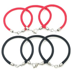 <b>Red</b> Rope <b>Bracelet</b> Stainless Steel Chain Unisex Couple Jewelry Gift Fashion Charm <b>Bracelets</b> - Product Image 2