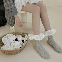 Chaussettes mi-mollet et hautes respirantes, antibactériennes, absorbant la transpiration, tricotées, pour femmes et jeunes filles, printemps-automne, décontractées, taille régulière