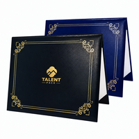 Porte-diplôme personnalisé A4, porte-certificat scolaire, couverture de diplôme en cuir, couverture de diplôme gaufrée or, couverture de diplôme en papier