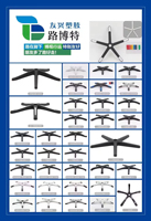 Pièces de rechange en nylon aluminium pour chaises de bureau pivotantes de haute qualité Pieds de chaise et bases cinq étoiles
