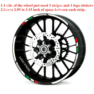 Set di Adesivi Riflettenti per Cerchioni e Mozzi Ruota Moto per Suzuki RMZ450 RMZ250 RMZ 450 250 <span class=keywords><strong>RM</strong></span> Z450 Z250 <span class=keywords><strong>Z</strong></span> - Product Image 3