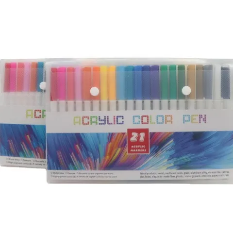 ปากกาจุดสีอะคริลิคสำหรับศิลปะกราฟฟิตีปากกาวาดเส้นละเอียดสีสดใส