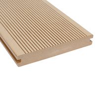 Plancher extérieur en composite WPC solide, grain de bois embossé 3D, antidérapant, faible entretien