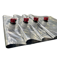 Pochettes souples aseptiques à haute barrière avec bec verseur en aluminium (BIB) de 1L à 15L, emballage OEM personnalisé pour vin et boissons