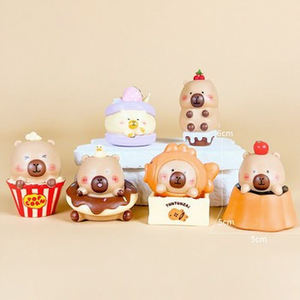 Figuras de Acción de PVC de Capibara <span class=keywords><strong>Anime</strong></span>, Estilo Diario, Pequeñas, Sencillas, Lindas, de Nutria, Feo Lindo, Populares en Internet, Juguetes de Moda, Caja Sorpresa - Product Image 1