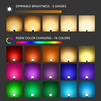 Ampoule LED à télécommande G45 5CCT Ampoule LED à changement de couleur RGB E27 E14 110v 220v Ampoule intelligente