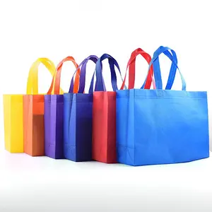 Stock Promotional Colored Wholesale Eco Friendly Shopping Pp Non Woven Bag Bolsas Ecologicas