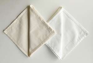 Wholesale 1cm Hemstitch Edge Drawnwork White Hotel Restaurant Dining Cotton <b>Linen</b> <b>Cloth</b> Napkin - Product Image 5