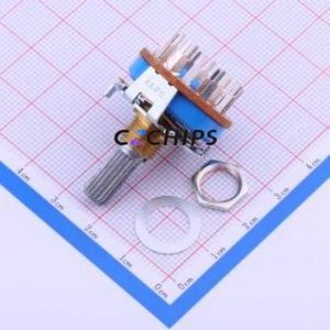 SRRM433700 Rotary Switch Through hole Component (THT) Switch 3 Cylindrical (with Slot) PC Pin Short Circuit - Product Image 1