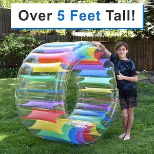 <span class=keywords><strong>Flotador</strong></span> de piscina de <span class=keywords><strong>rueda</strong></span> de rodillo inflable colorido para adultos y niños Material de PVC para diversión al aire libre en el lago de la piscina o el césped del patio trasero - Product Image 3