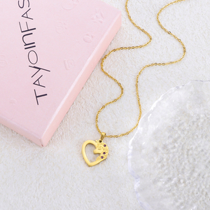 Collier pendentif licorne en or plaqué 304 316 TAYLOMASO avec zircone cubique, bijoux romantiques pour femmes à porter tous les jours - Product Image 5