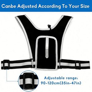 Gilet de sécurité unisexe en néoprène, personnalisé pour le sport, avec porte-téléphone, porte-bouteille réfléchissant pour la course, antivol, vente en gros - Product Image 4
