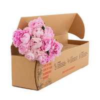 Boîte de livraison de fleurs de plantes vivantes ondulées personnalisées Boîte d'expédition de fleurs pour bouquets