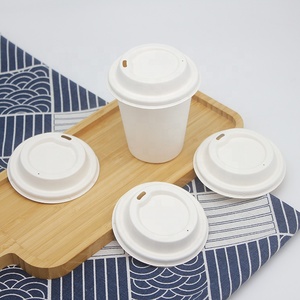 LOKYO 80 millimetri eco-friendly compostabili biodegradabile tazza coperchi da asporto usa e getta di carta di pasta di coperchio della tazza di caffè - Product Image 6