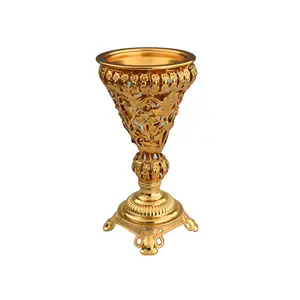 Supplier Saudi Arabian Household Decor Plated Round Incense Burner Gold Metal for Home Hotel Gift Box Eco-friendly Brass 240pcs