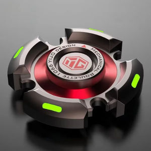 Fidget Spinners en métal pour adultes et enfants, jouets anti-stress, anti-anxiété, pour le soulagement du TDAH, jouets EDC, jouets à manivelle avec lumière lumineuse - Product Image 2